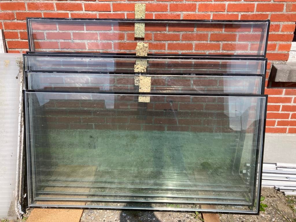 Glasplaten - dubbel glas, Doe-het-zelf en Bouw, Glas en Ramen, Zo goed als nieuw, Glasplaat, Ophalen