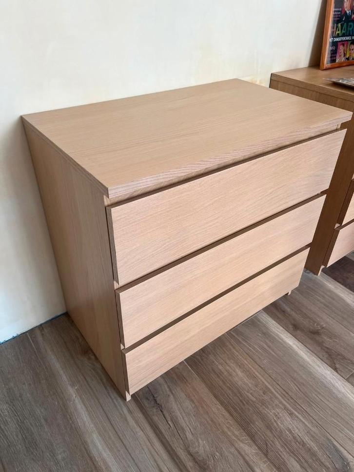 Commode IKEA Malm - bois de chêne clair, Maison & Meubles, Armoires | Commodes, Utilisé, Moins de 100 cm, 50 à 100 cm, 25 à 50 cm