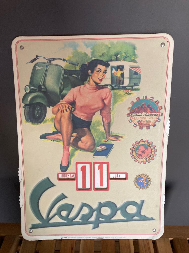 Vespa kalender vintage, Divers, Calendriers, Enlèvement ou Envoi, Calendrier annuel, Neuf