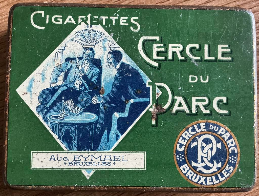 Oud CIGARETTES CERCLE DU PARC/AUG.EYMAEL/BRUXELLES blikje, Verzamelen, Ophalen of Verzenden, Zo goed als nieuw, Verpakking