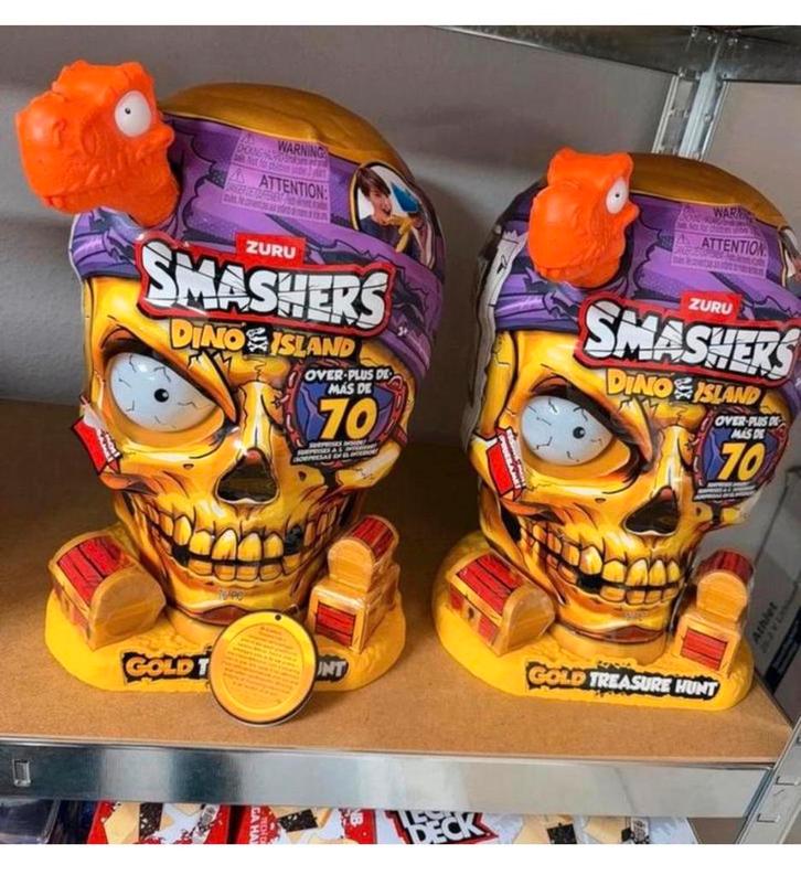 Smashers Dino Island Reuzenschedel Goud - Gold Treasure Hunt, Kinderen en Baby's, Speelgoed | Overig, Nieuw, Jongen of Meisje