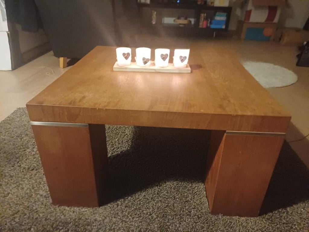 Table basse carrée robuste, à emporter bientôt !, Maison & Meubles, Moins de 50 cm, Carré, Enlèvement, Utilisé