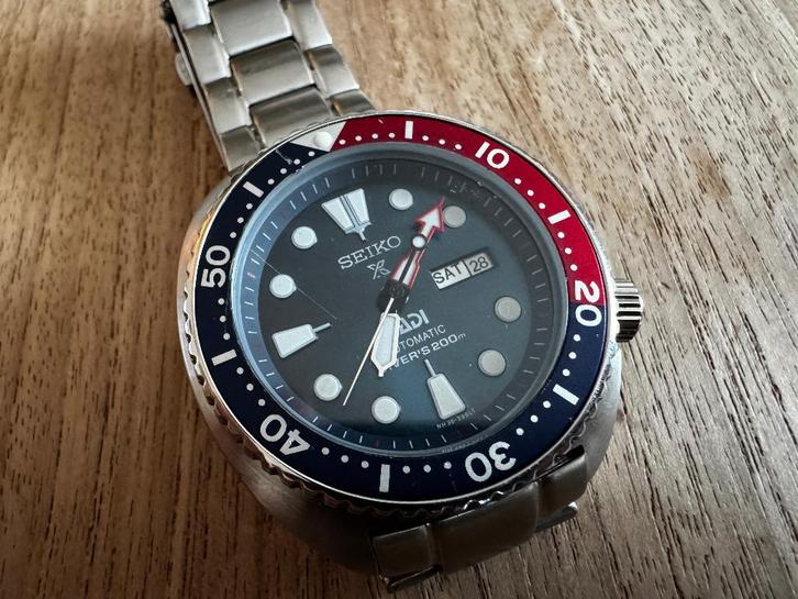 Seiko Prospex 4R36-04Y0 PADI, Handtassen en Accessoires, Horloges | Heren, Gebruikt, Polshorloge, Seiko, Staal, Staal, Ophalen of Verzenden