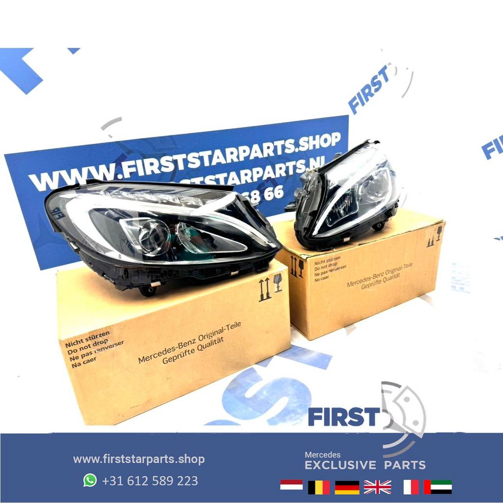 W205 LED HIGH PERFORMANCE Koplamp SET Mercedes C Klasse ORIG, Gebruikt, -, Ophalen of Verzenden, -