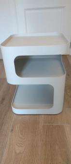 Nachtkast twee stuks in wit staal, Maison & Meubles, Moins de 55 cm, Comme neuf, Moins de 45 cm, Enlèvement