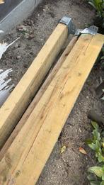 6 vuren/sparhout balken 4m-4m40 groen water bestendig, Tuin en Terras, Palen, Balken en Planken, Ophalen, Balken