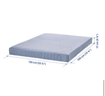 IKEA spung matras, stevig, standaard dubbel, Matelas, Enlèvement, Deux personnes, 190 cm ou moins