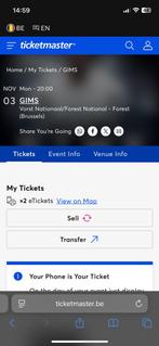 2 places concert Gims 3 novembre, November