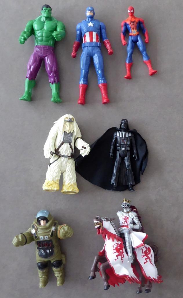 Set van 7 Marvel/Star Wars/Chap Mei/Papo figuren, Verzamelen, Beelden en Beeldjes, Gebruikt, Ophalen of Verzenden