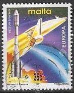 Malte 1991 - Yvert 834 - Europe - Espace - 35 cm (ST), Envoi, Malte, Affranchi