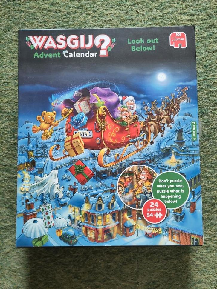 Wasgij? Advent kalender editie 2024, Hobby en Vrije tijd, Denksport en Puzzels, Zo goed als nieuw, Legpuzzel, Minder dan 500 stukjes