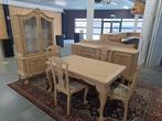 gezandstraalde Eiken Eetkamer Set in Barokstijl, Ophalen, Zo goed als nieuw, Barok, 4 tot 6 stoelen
