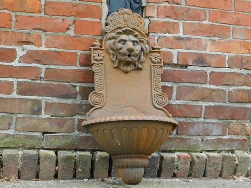 Wandfontein Leeuw - 75 cm - Gietijzer, Tuin en Terras, Tuinbeelden, Ophalen of Verzenden