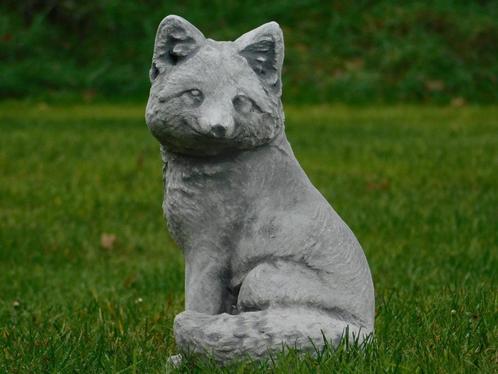 Beeld Vos - Volledig Steen - Dierensculptuur, Tuin en Terras, Tuinbeelden, Nieuw, Steen, Ophalen of Verzenden