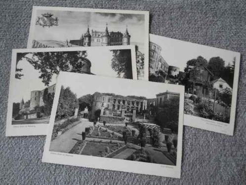 4 reproductions photos (grand format) du château Beauraing, Verzamelen, Foto's en Prenten, Gebruikt, Foto, Gebouw, Ophalen of Verzenden