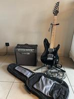 Elektrische gitaar Ibanez, met versterker, houder + draagzak, Muziek en Instrumenten, Snaarinstrumenten | Gitaren | Elektrisch