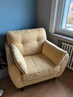 Fauteuil jaune, Ophalen, Gebruikt, 100 tot 125 cm, Stof