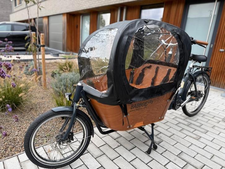 Babboe e-city mountain bakfiets, Fietsen en Brommers, Fietsen | Bakfietsen, Zo goed als nieuw, Overige merken, 2 kinderen, Elektrisch