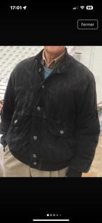 Veste homme en daim noir, Gianfranco Ferré, Enlèvement ou Envoi, Porté, Gianfranco Ferré