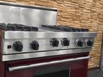 🔥Luxe Fornuis Viking 90 cm bordeuax rood 4 pits GASOVEN, 60 cm of meer, Energieklasse A of zuiniger, Ophalen of Verzenden, Zo goed als nieuw