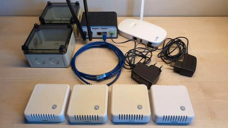 LoRa IoT kit, waarde 1542€, gateway, router, 3 LoRa sensoren, Computers en Software, Netwerk switches, Ophalen