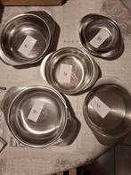 10 inox kommen verschillende maten, Ophalen of Verzenden, Zo goed als nieuw, Overige materialen, Kom(men)
