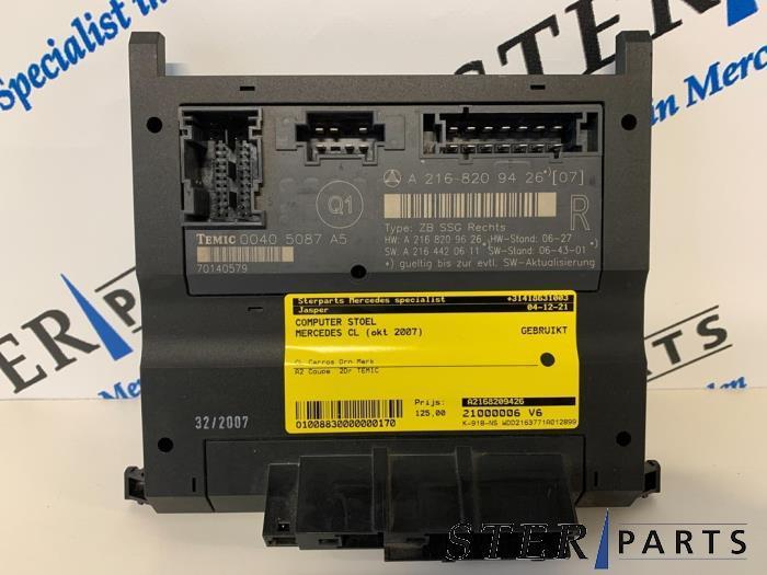 Ordinateur siège d'un Mercedes CL, Autos : Pièces & Accessoires, Électronique & Câbles, Mercedes-Benz, Utilisé, 3 mois de garantie