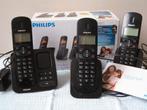 Draadloze telefoon Philips CD1753B, Telecommunicatie, Ophalen, Gebruikt, 3 handsets
