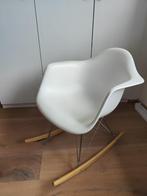Witte Eames schommelstoel replica, Huis en Inrichting, Ophalen, Kunststof, Wit, Zo goed als nieuw