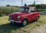 Fiat 600D in mechanisch perfect - veel rijplezier, Rouge, Achat, Boîte manuelle, Noir