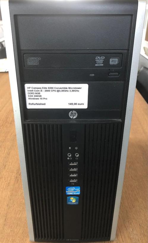 HP Compaq Elite 8200 Convertible Microtower, Informatique & Logiciels, Boîtiers d'ordinateurs, Utilisé, Enlèvement