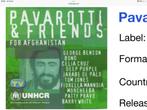Gezocht Pavarotti cd for afganistan, Enlèvement ou Envoi