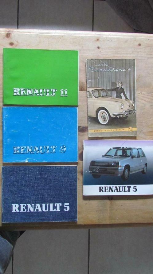 Manuels Oldtimers RENAULT Dauphine, R5, R9, R11, Autos : Divers, Modes d'emploi & Notices d'utilisation, Enlèvement ou Envoi