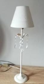 Tafellamp met glaskristallen, Ophalen of Verzenden, Zo goed als nieuw