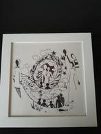 Pentekeningen in kaders, Antiek en Kunst, Kunst | Tekeningen en Fotografie, Ophalen