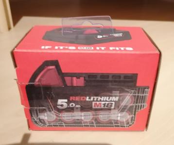 MILWAUKEE RED Lith. bat. 18 V 5 ah beschikbaar voor biedingen