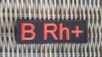 Emblème thermocollant groupe sanguin B Rh+ - 90 x 30 mm, Neuf