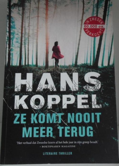 Ze komt nooit meer terug, Hans Koppel, Boeken, Thrillers, Zo goed als nieuw, Verzenden