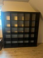 Zwartbruine Ikea Kallax boekenrek, Maison & Meubles, 25 à 50 cm, 150 à 200 cm, Utilisé, 150 à 200 cm