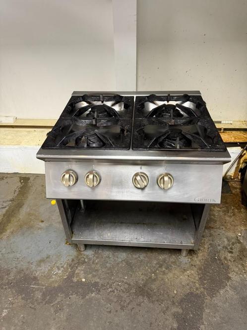4 pits gasfornuis van het merk Giorik, Elektronische apparatuur, Fornuizen, Gebruikt, Vrijstaand, Gas, 4 kookzones, 85 tot 90 cm