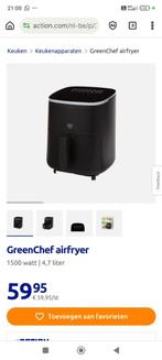 Airfryer Green Chef twee keer gebruikt, Elektronische apparatuur, Ophalen, Zo goed als nieuw, Airfryer, 1500 gram of meer