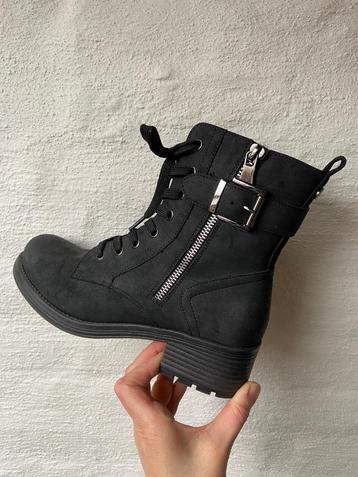 Zwarte Boots laarzen vrouw tiener maat 38 beschikbaar voor biedingen