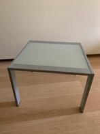 Salontafel vierkant met glas, Ophalen, Zo goed als nieuw, Vierkant, Glas