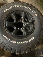 5 Velgen + banden Pajero, Patrol, Land Cruiser steek 6x139.7, Ophalen, Gebruikt, 15 inch, Banden en Velgen