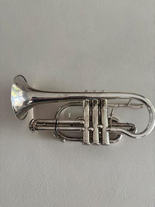 Cornet Besson Sovereign, Muziek en Instrumenten, Blaasinstrumenten | Trompetten, Gebruikt, Overige typen, Met koffer, Ophalen