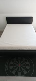 Bed, Huis en Inrichting, Slaapkamer | Bedden, Ophalen, Gebruikt, Zwart, 140 cm