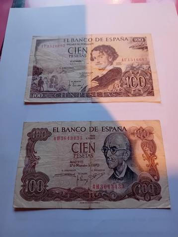 Mooie oude bankbiljetten uit Spanje. 