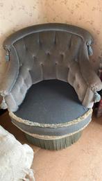 Club zetel in fluweel uitvoering, Antiek en Kunst, Ophalen