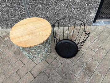Bijzet tafeltje + mand 5€ beschikbaar voor biedingen