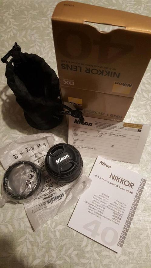 Nikon lens AF-S DX Micro Nikkor 40mm f/2.8 G, TV, Hi-fi & Vidéo, Photo | Lentilles & Objectifs, Neuf, Enlèvement